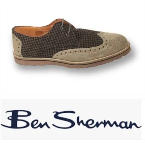 Ben Sherman Men\'s Two-Tone Pebble Grain Leather Wingtip Brogue\'s (INDIA) main image 5